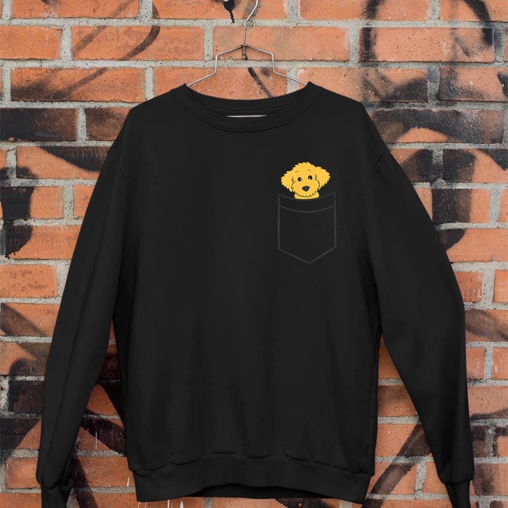 Goldendoodle Dog In Pocket Funny Goldendoodle Sweatshirt