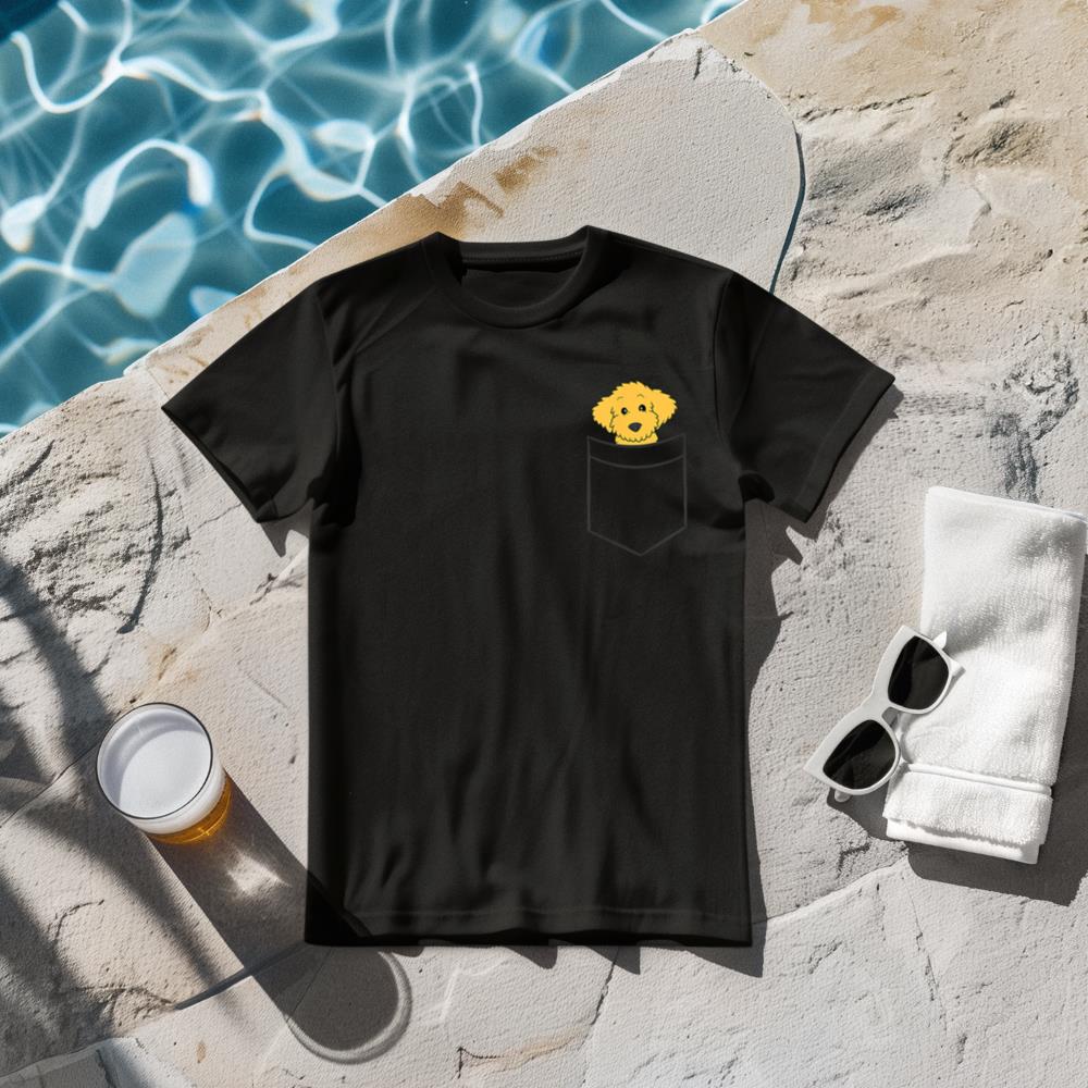 Goldendoodle Dog In Pocket Funny Goldendoodle T-Shirt