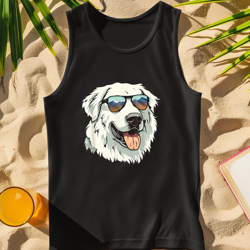 Great Pyrenees Dog Sunglasses Tank Top