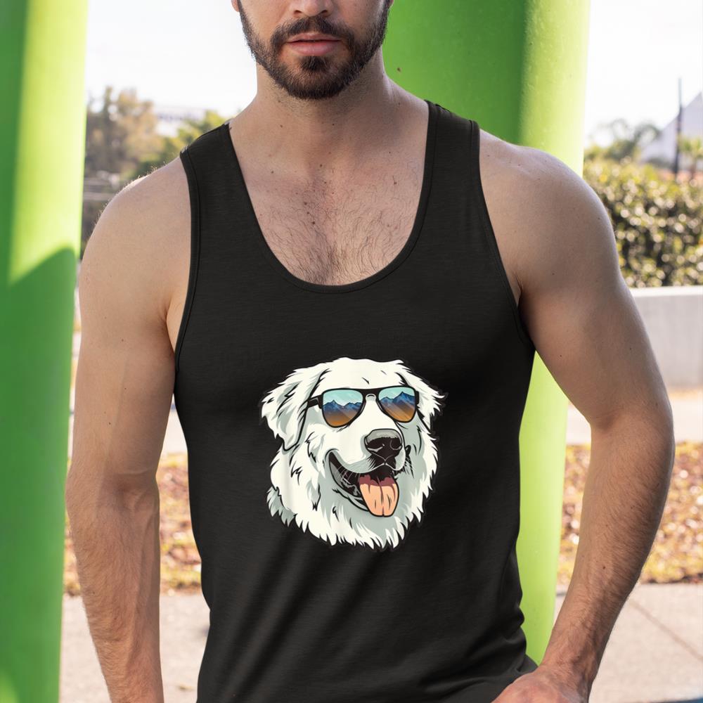 Great Pyrenees Dog Sunglasses Tank Top - Image 3