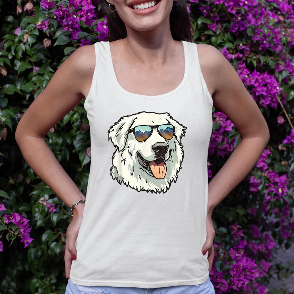 Great Pyrenees Dog Sunglasses Tank Top - Image 4