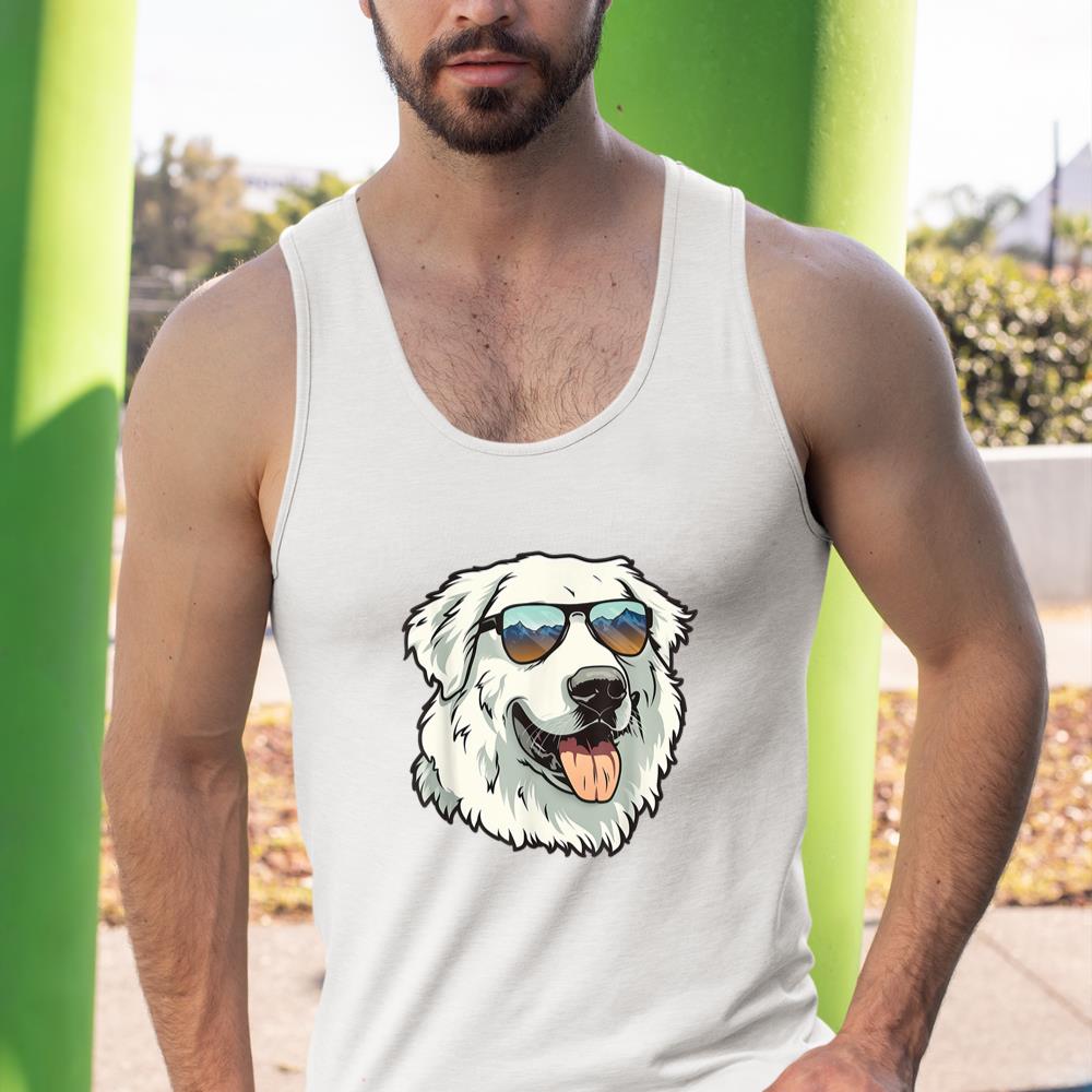 Great Pyrenees Dog Sunglasses Tank Top - Image 5