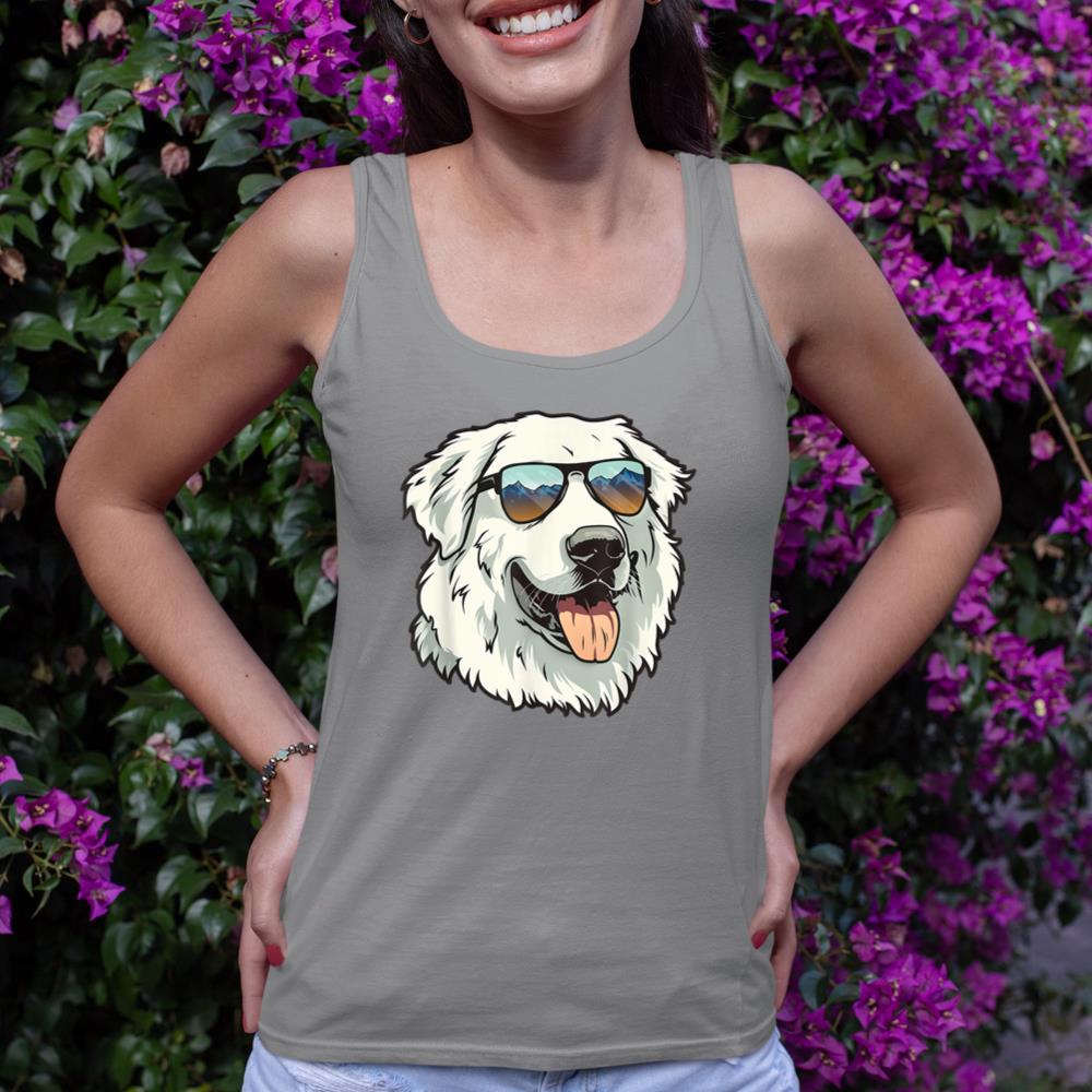 Great Pyrenees Dog Sunglasses Tank Top - Image 6