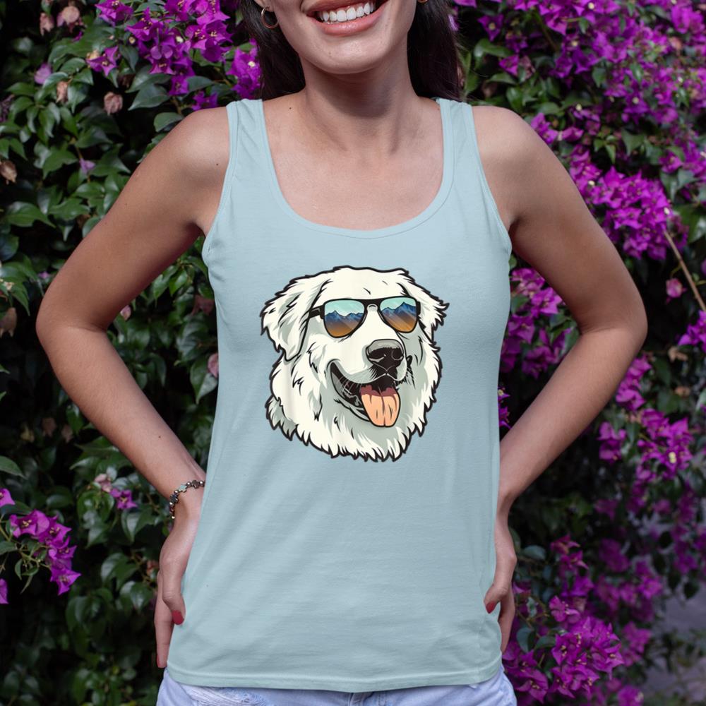 Great Pyrenees Dog Sunglasses Tank Top - Image 10