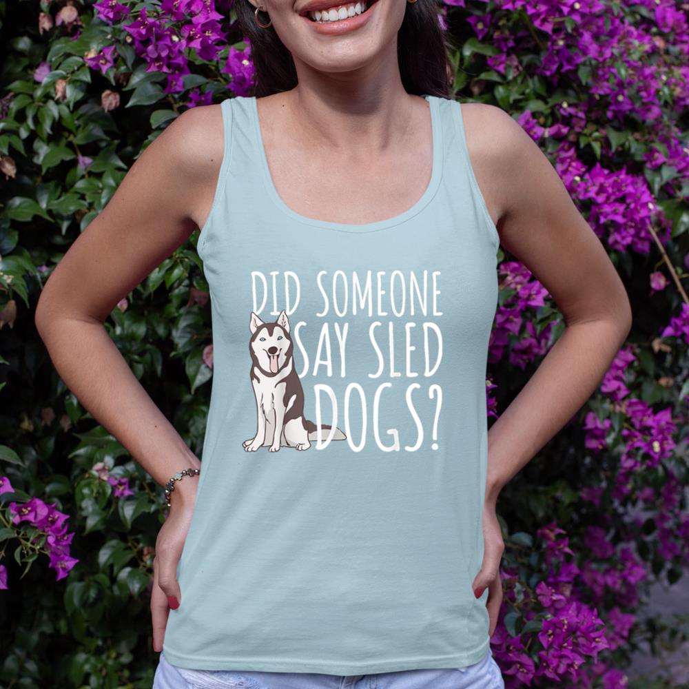 Husky Sled Dog Sledding - Mushing Tank Top - Image 10