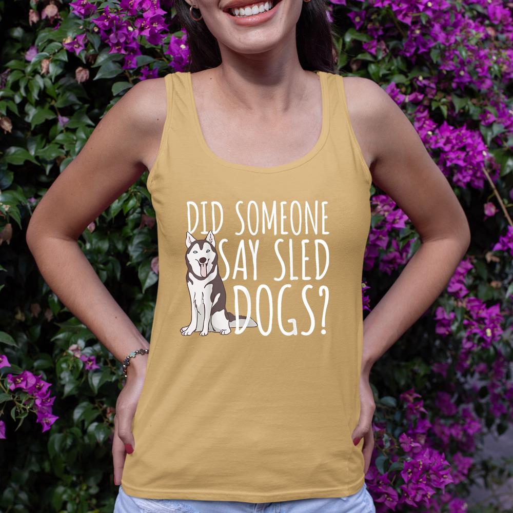 Husky Sled Dog Sledding - Mushing Tank Top - Image 12