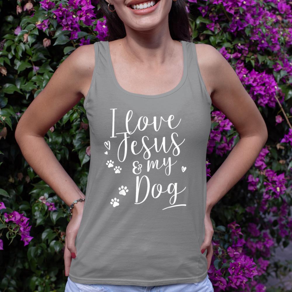 I love Jesus and my Dog Shirt Tank Top - Image 6