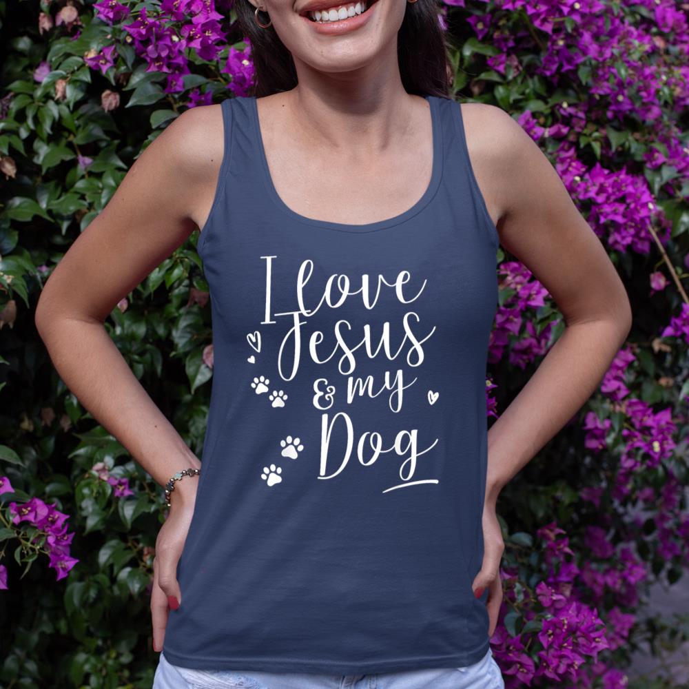 I love Jesus and my Dog Shirt Tank Top - Image 8