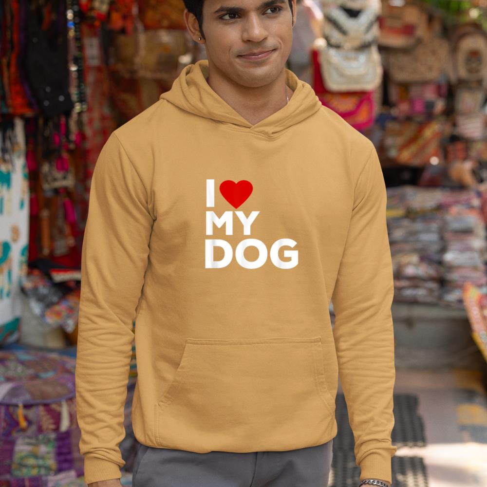 I Love My Dog Tshirt for Dog Lovers with Heart Hoodie - Image 13