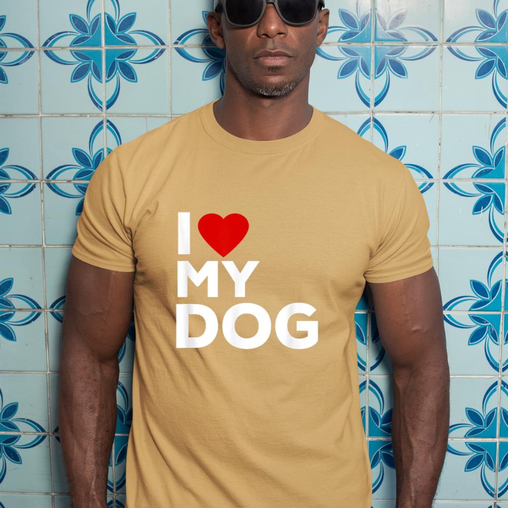 I Love My Dog Tshirt for Dog Lovers with Heart T-Shirt - Image 13