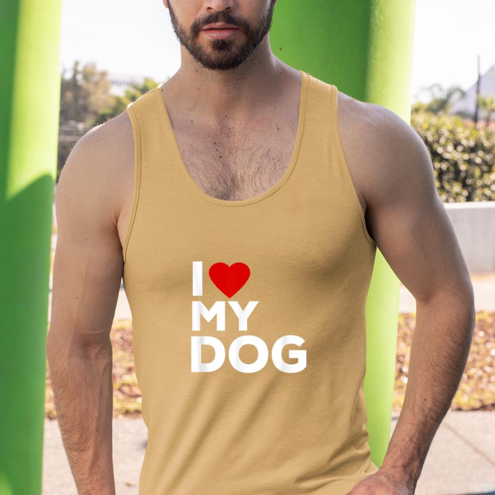 I Love My Dog Tshirt for Dog Lovers with Heart Tank Top - Image 13
