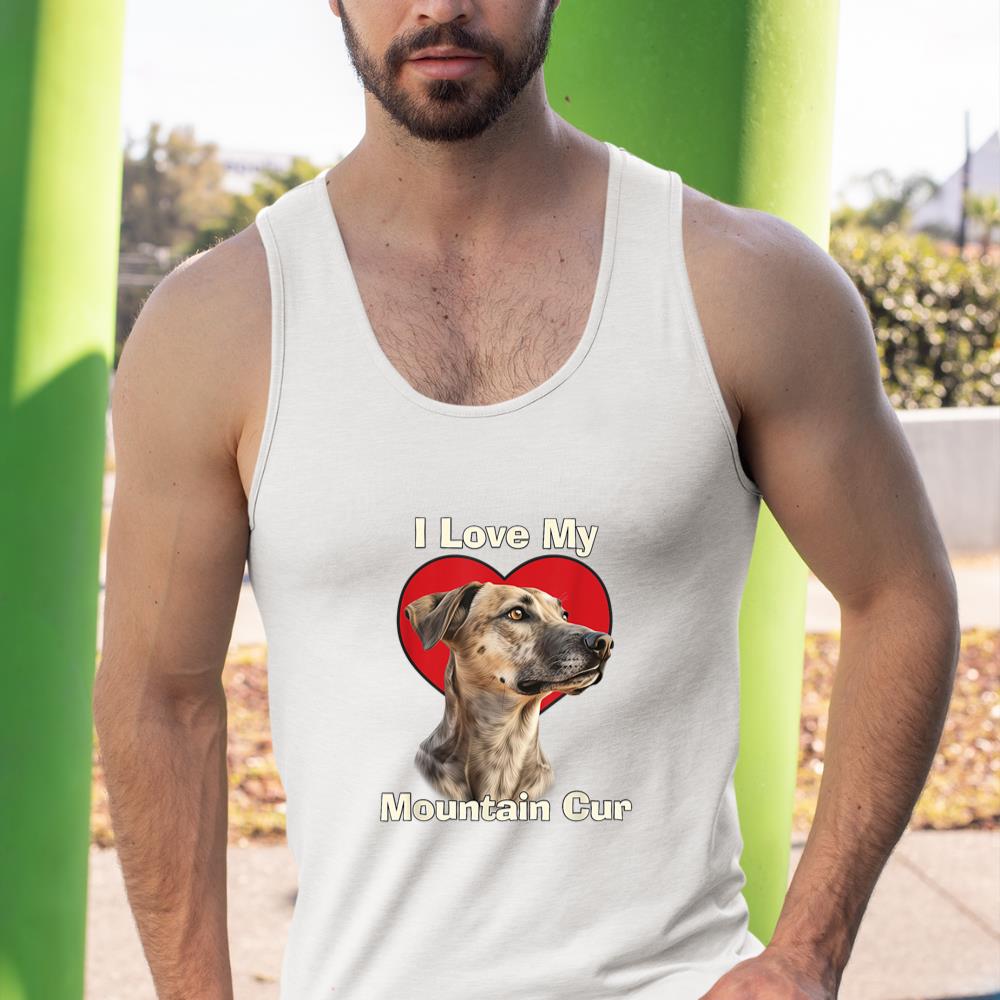 I Love My Mountain Cur Puppy Dog Tank Top - Image 5