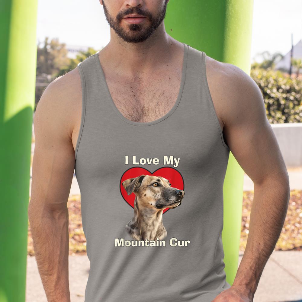 I Love My Mountain Cur Puppy Dog Tank Top - Image 7