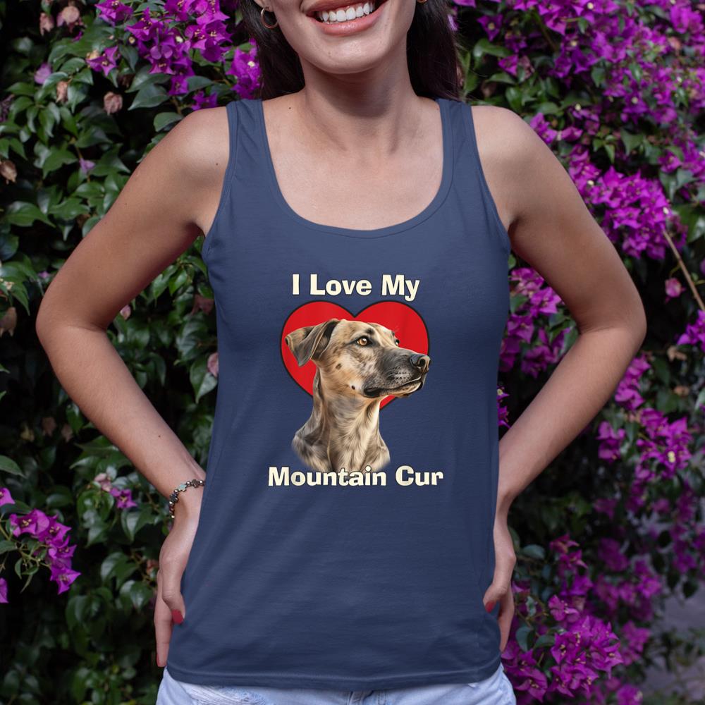I Love My Mountain Cur Puppy Dog Tank Top - Image 8