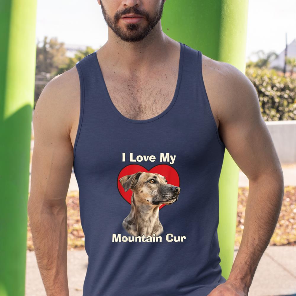 I Love My Mountain Cur Puppy Dog Tank Top - Image 9