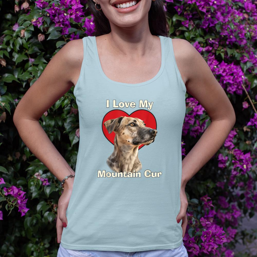 I Love My Mountain Cur Puppy Dog Tank Top - Image 10
