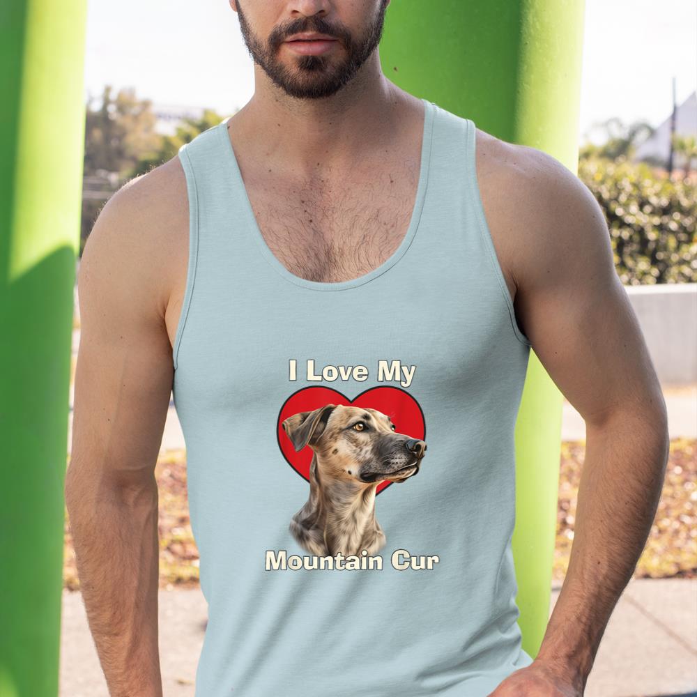 I Love My Mountain Cur Puppy Dog Tank Top - Image 11