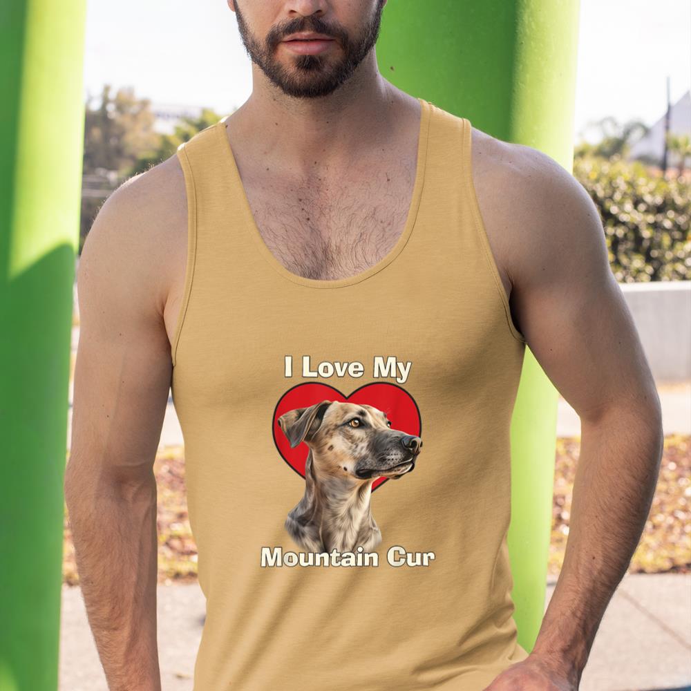 I Love My Mountain Cur Puppy Dog Tank Top - Image 13
