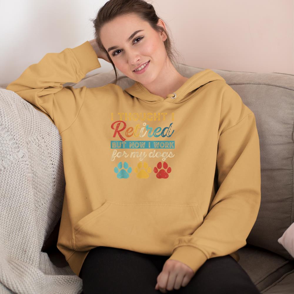 I Thought I Retired But Now I Work For My Dog Retirement Hoodie - Image 12
