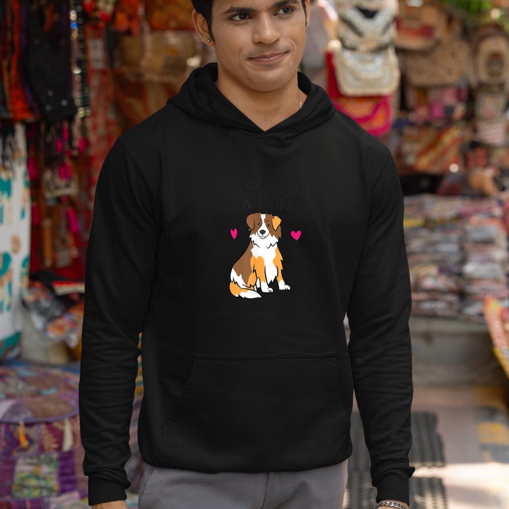 Just a Girl Who Loves Australian Shepherds Aussie Dog Girl Hoodie - Image 3