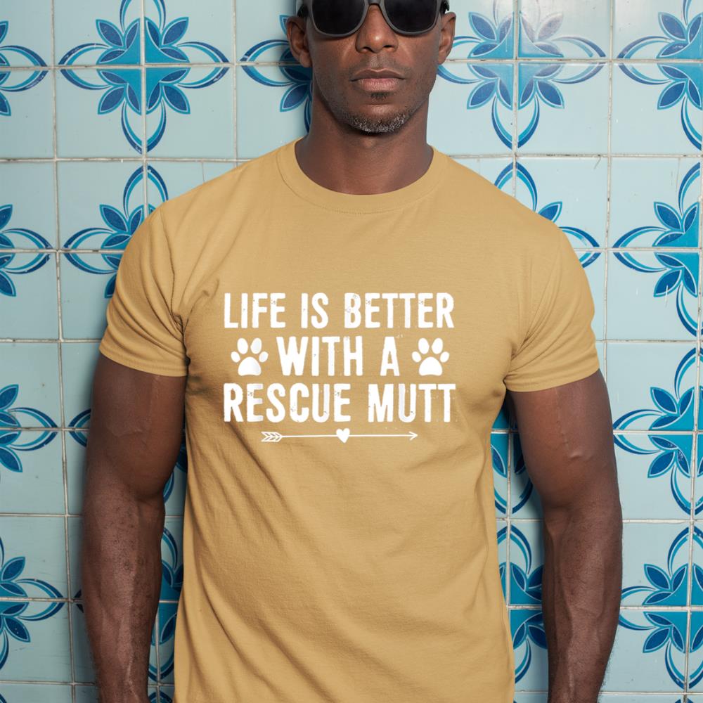 Life Is Better with a Mutt Dog Rescue Lovers T-Shirt - Image 13
