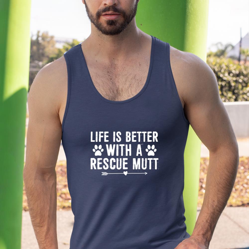 Life Is Better with a Mutt Dog Rescue Lovers Tank Top - Image 9