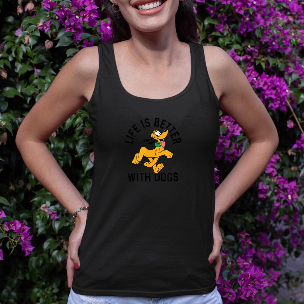 Pluto Life is Better with Dogs Tank Top - Image 2