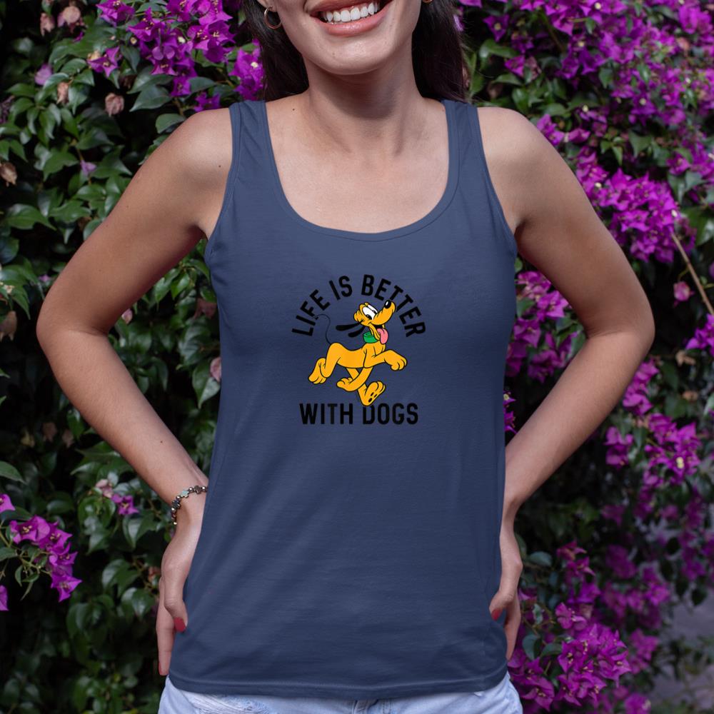 Pluto Life is Better with Dogs Tank Top - Image 8