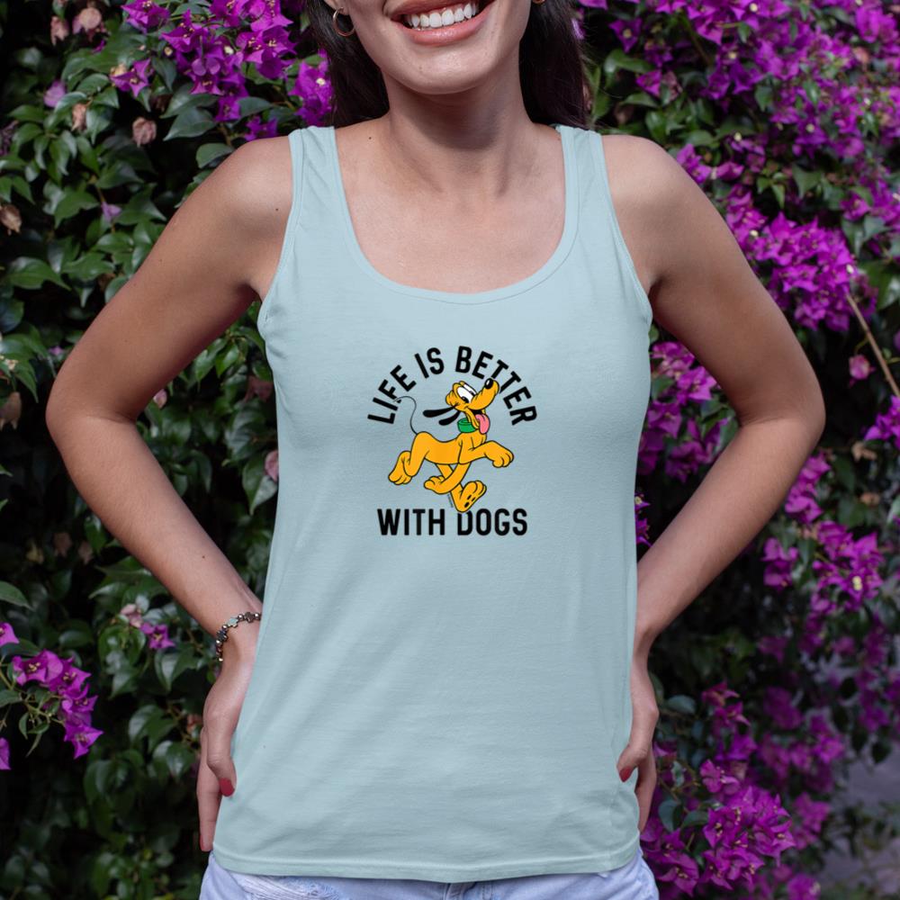 Pluto Life is Better with Dogs Tank Top - Image 10