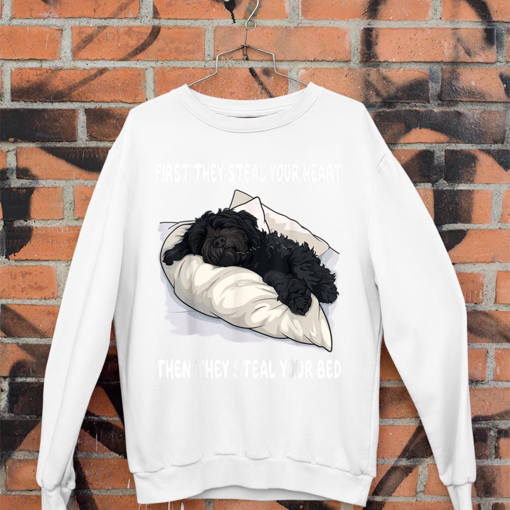 Portuguese Water Dog Sleeping Pajamas Nightgown Sweatshirt - Image 3