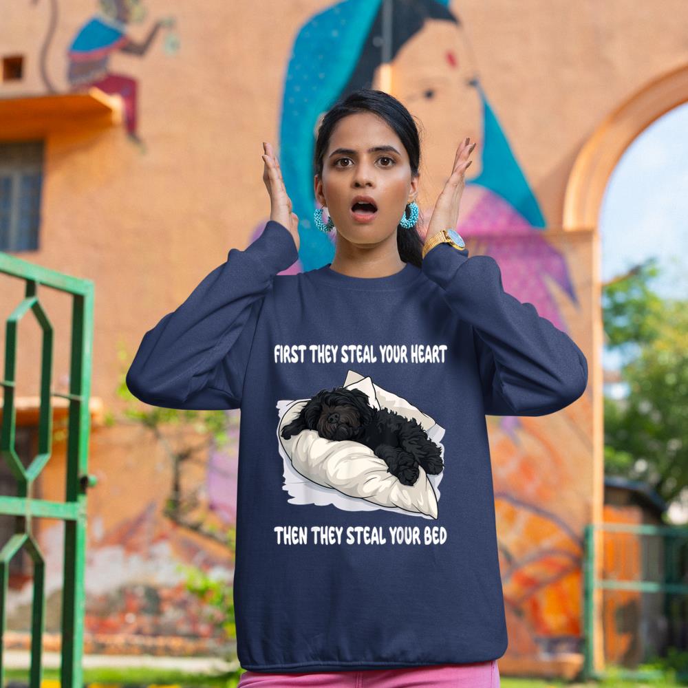 Portuguese Water Dog Sleeping Pajamas Nightgown Sweatshirt - Image 8