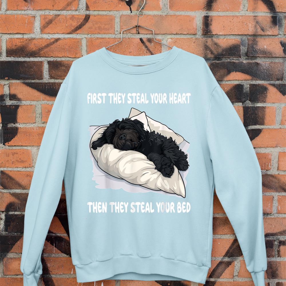 Portuguese Water Dog Sleeping Pajamas Nightgown Sweatshirt - Image 9