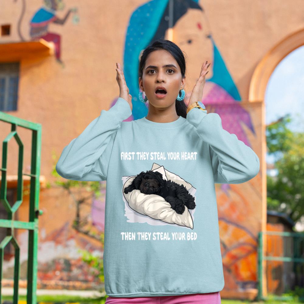 Portuguese Water Dog Sleeping Pajamas Nightgown Sweatshirt - Image 10