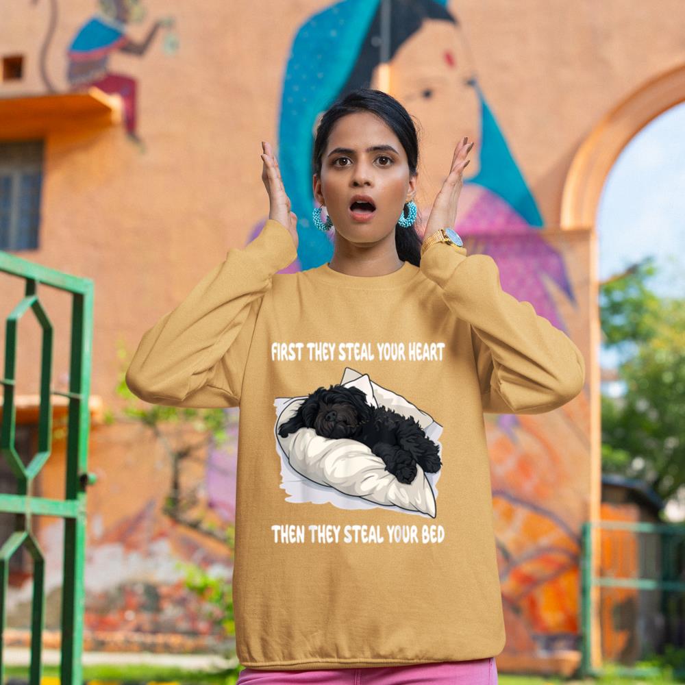 Portuguese Water Dog Sleeping Pajamas Nightgown Sweatshirt - Image 12