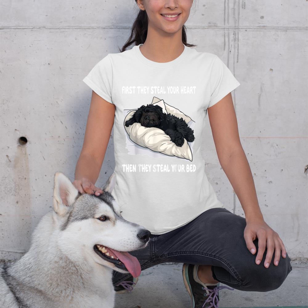 Portuguese Water Dog Sleeping Pajamas Nightgown T-Shirt - Image 4