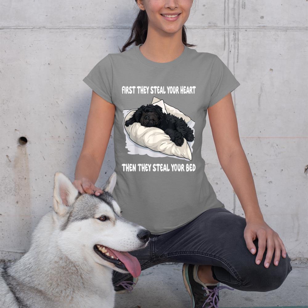 Portuguese Water Dog Sleeping Pajamas Nightgown T-Shirt - Image 6