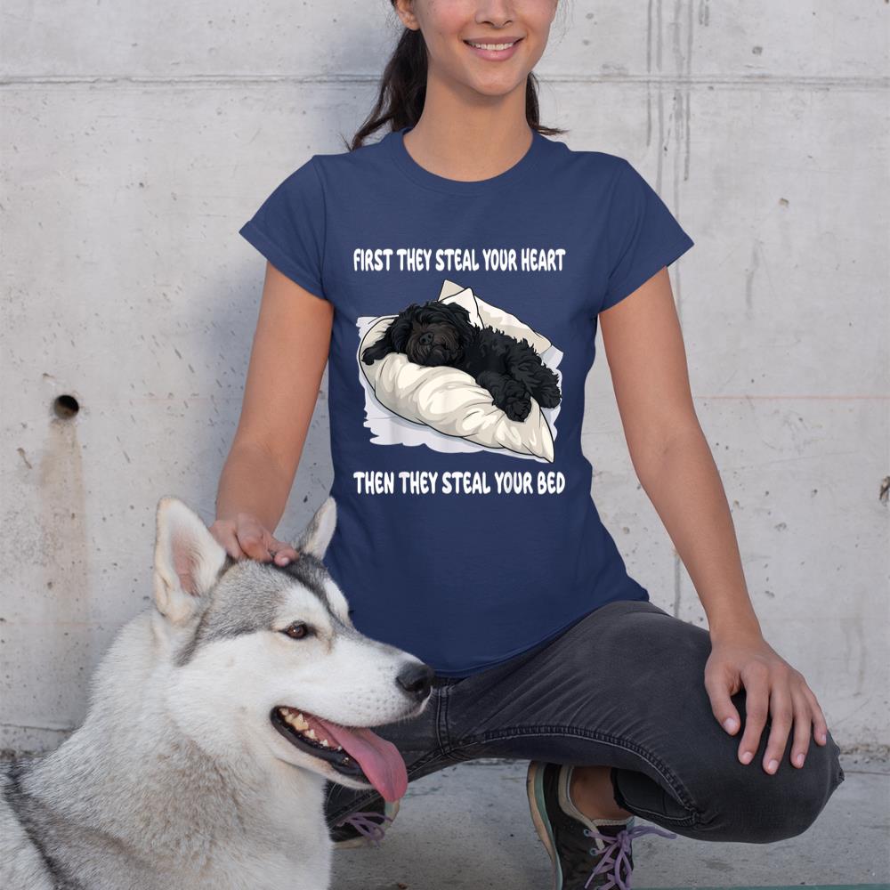 Portuguese Water Dog Sleeping Pajamas Nightgown T-Shirt - Image 8