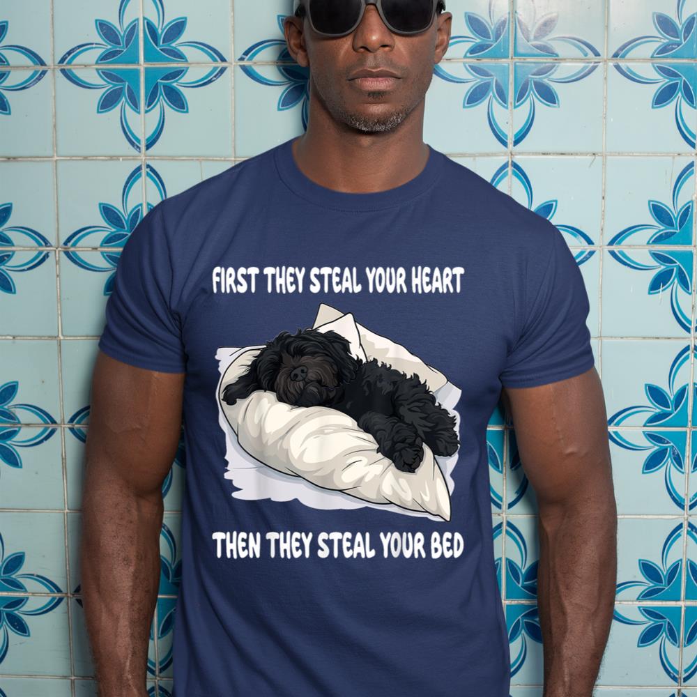 Portuguese Water Dog Sleeping Pajamas Nightgown T-Shirt - Image 9