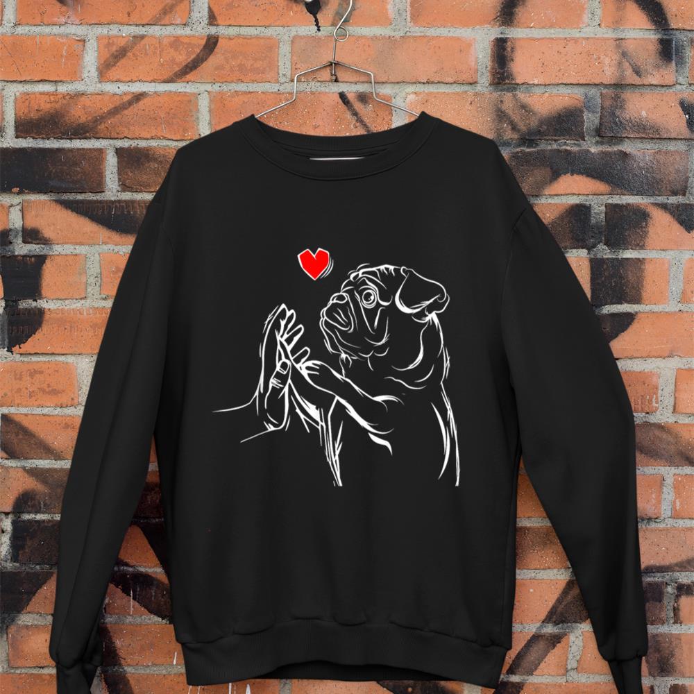 Pug Love Cute Dog Lover Owner Funny Girls Gift Sweatshirt