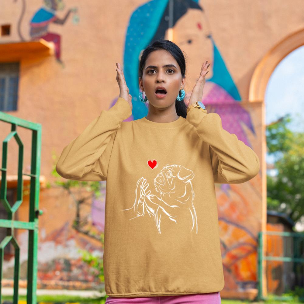 Pug Love Cute Dog Lover Owner Funny Girls Gift Sweatshirt - Image 12