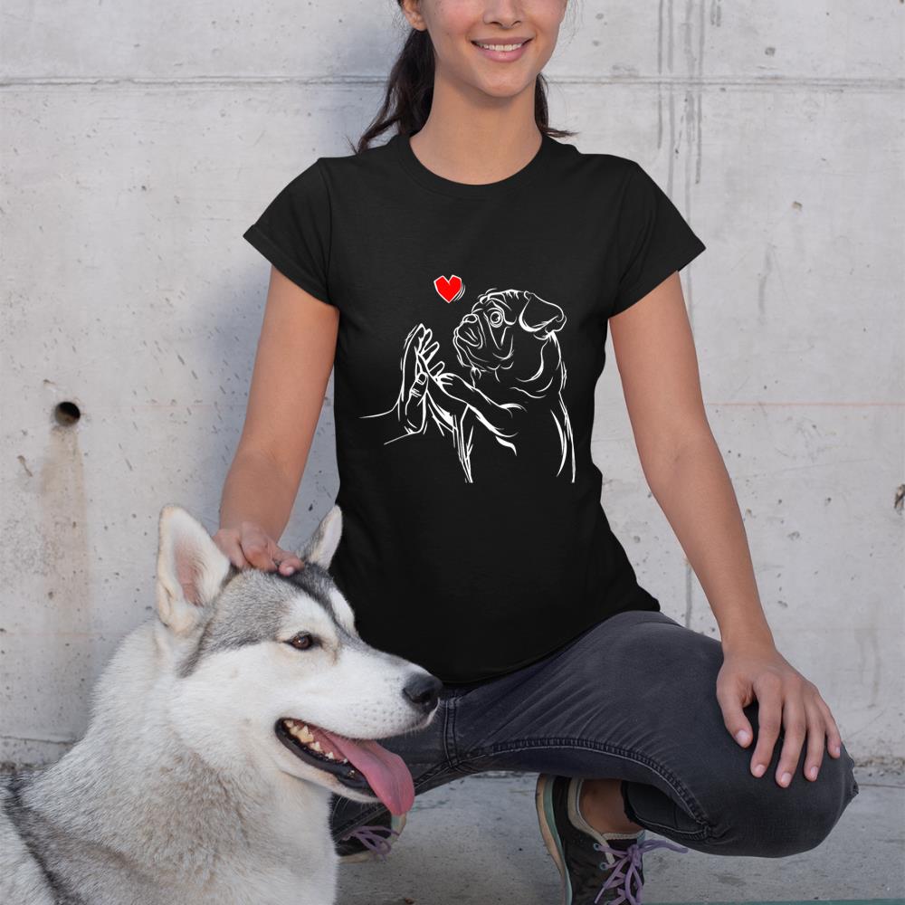 Pug Love Cute Dog Lover Owner Funny Girls Gift T-Shirt - Image 2