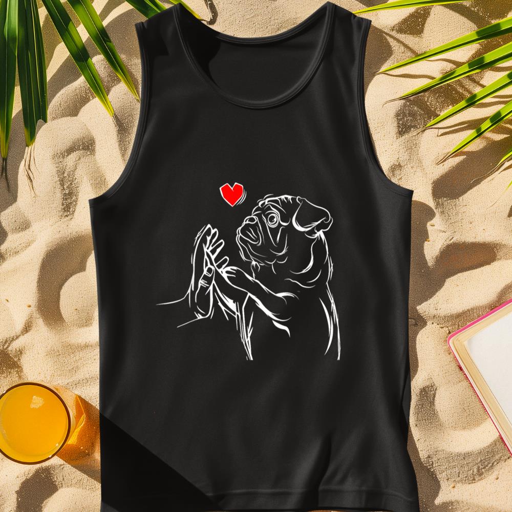 Pug Love Cute Dog Lover Owner Funny Girls Gift Tank Top