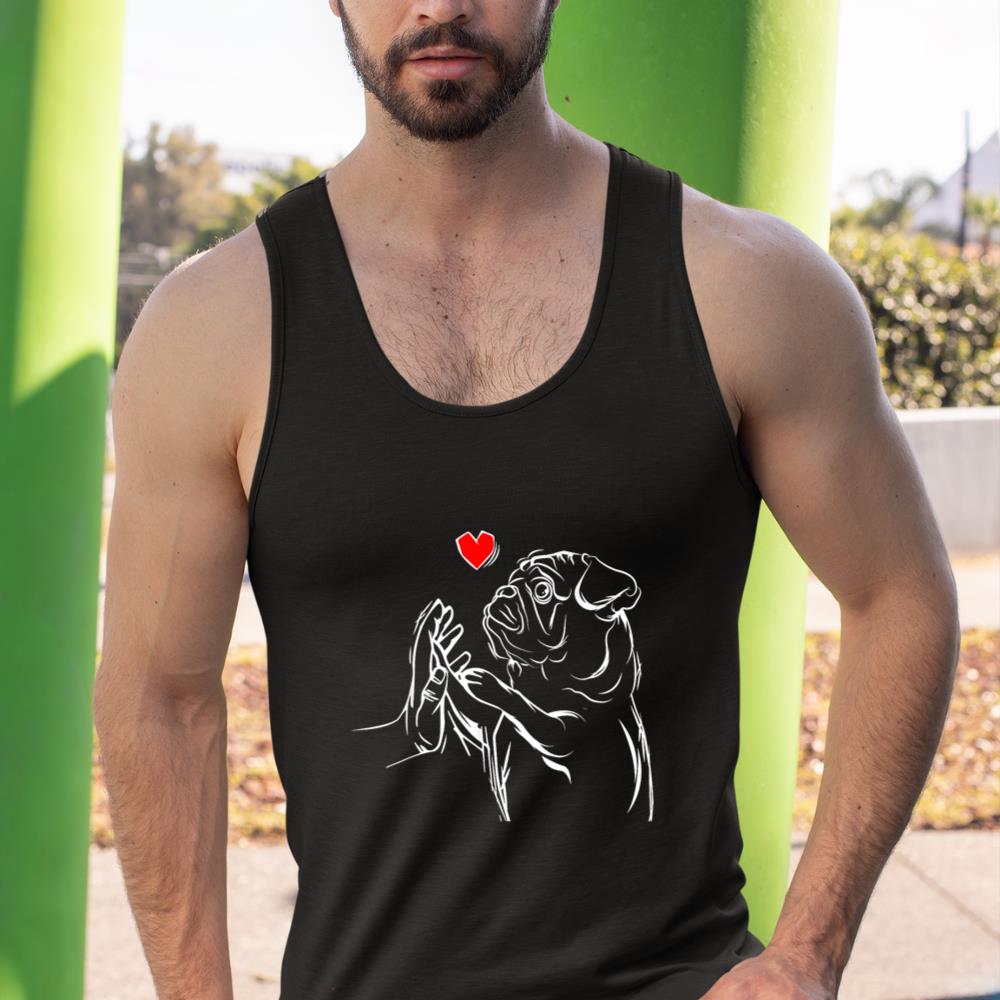 Pug Love Cute Dog Lover Owner Funny Girls Gift Tank Top - Image 3