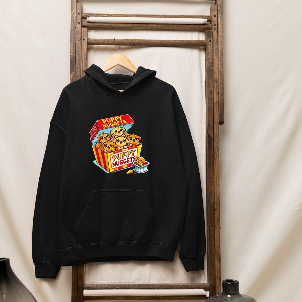 Puppy Nuggets Food Pun Dog Lover Chicken Nuggets Hoodie