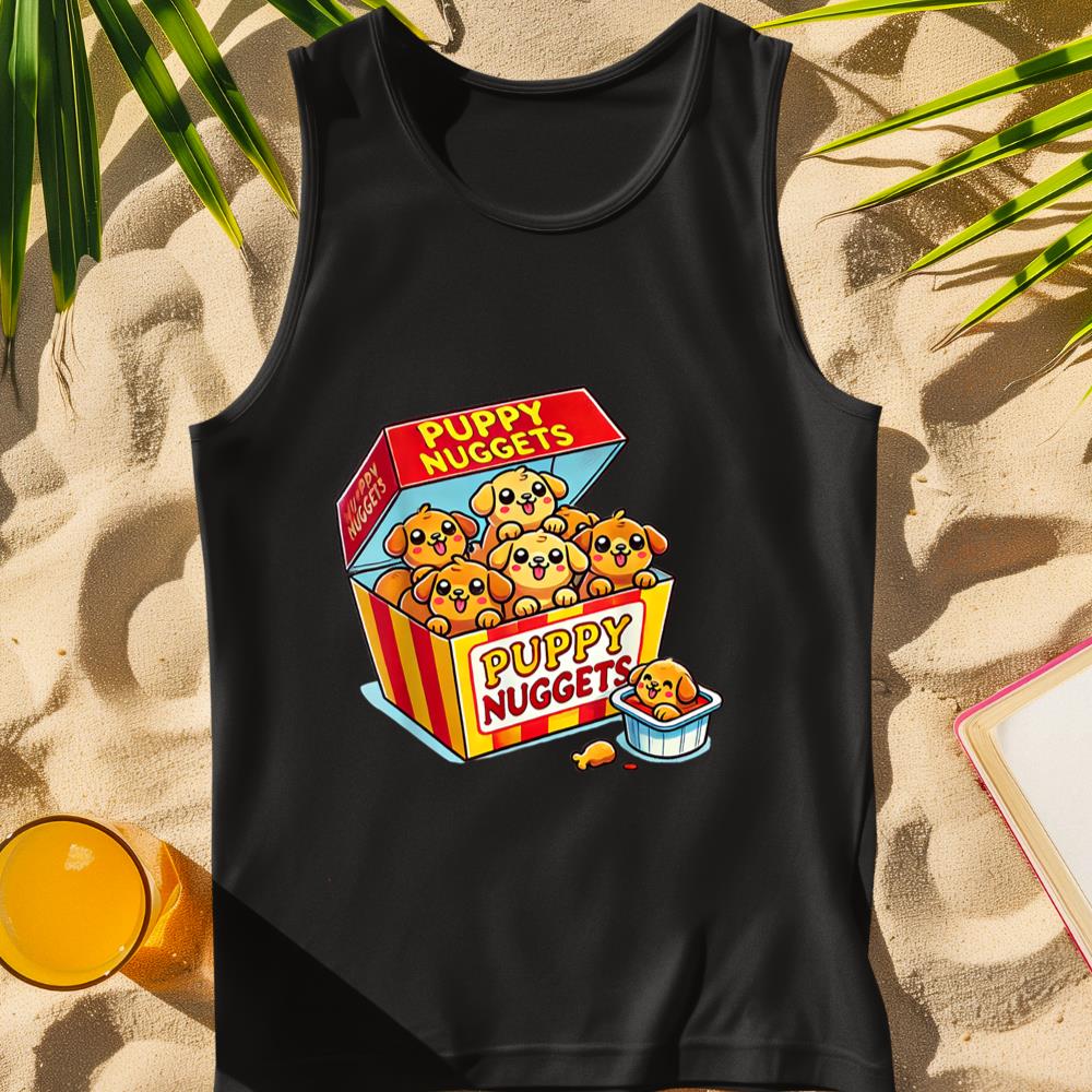 Puppy Nuggets Food Pun Dog Lover Chicken Nuggets Tank Top