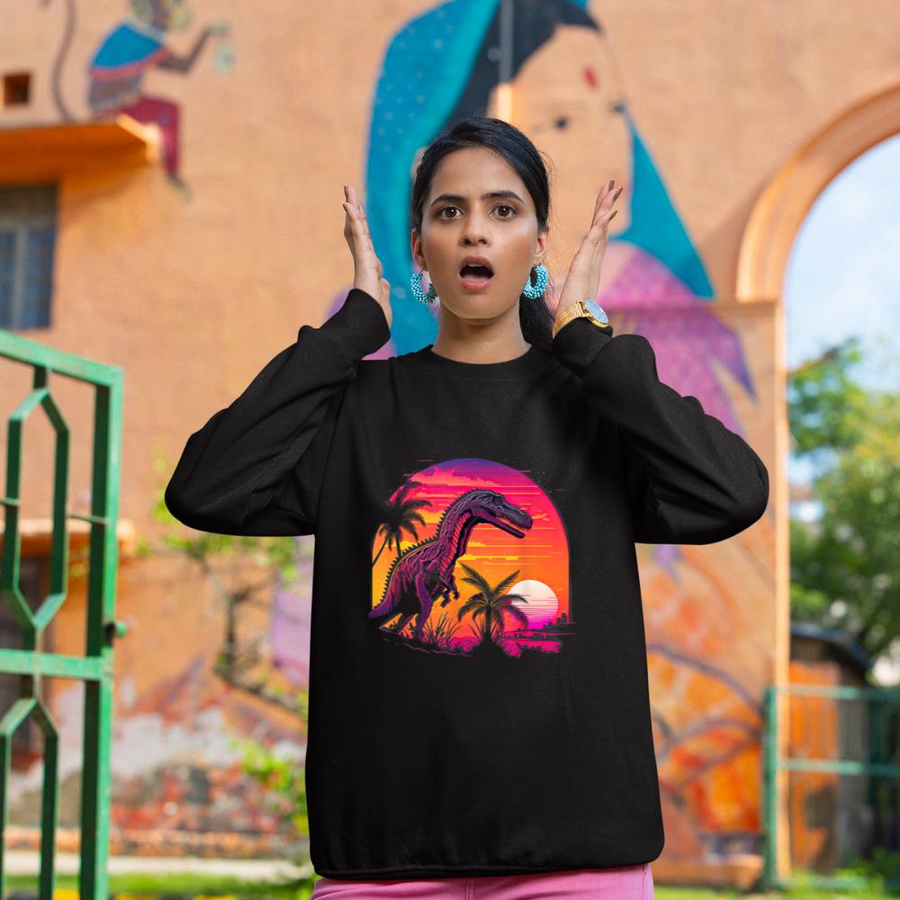 Retro Aesthetic Suchomimus dog Sweatshirt - Image 2