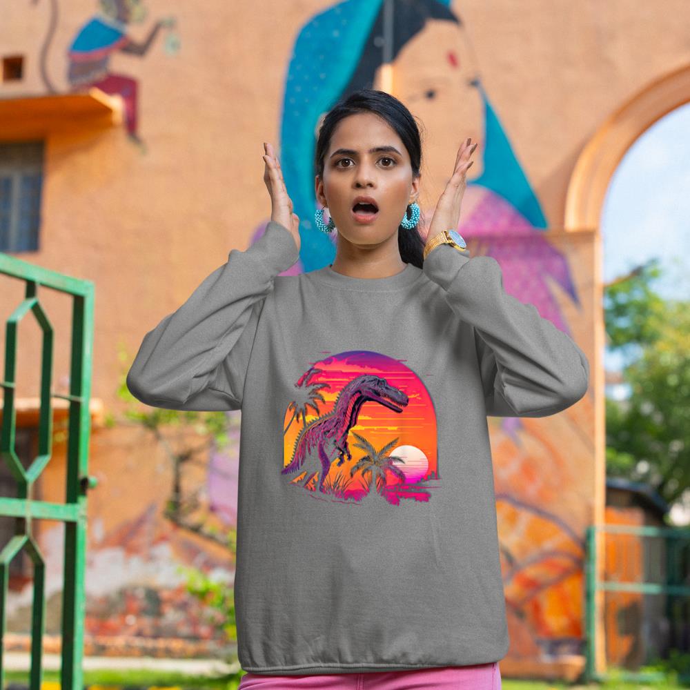 Retro Aesthetic Suchomimus dog Sweatshirt - Image 6