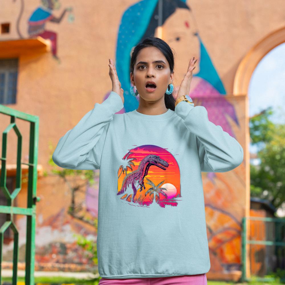 Retro Aesthetic Suchomimus dog Sweatshirt - Image 10