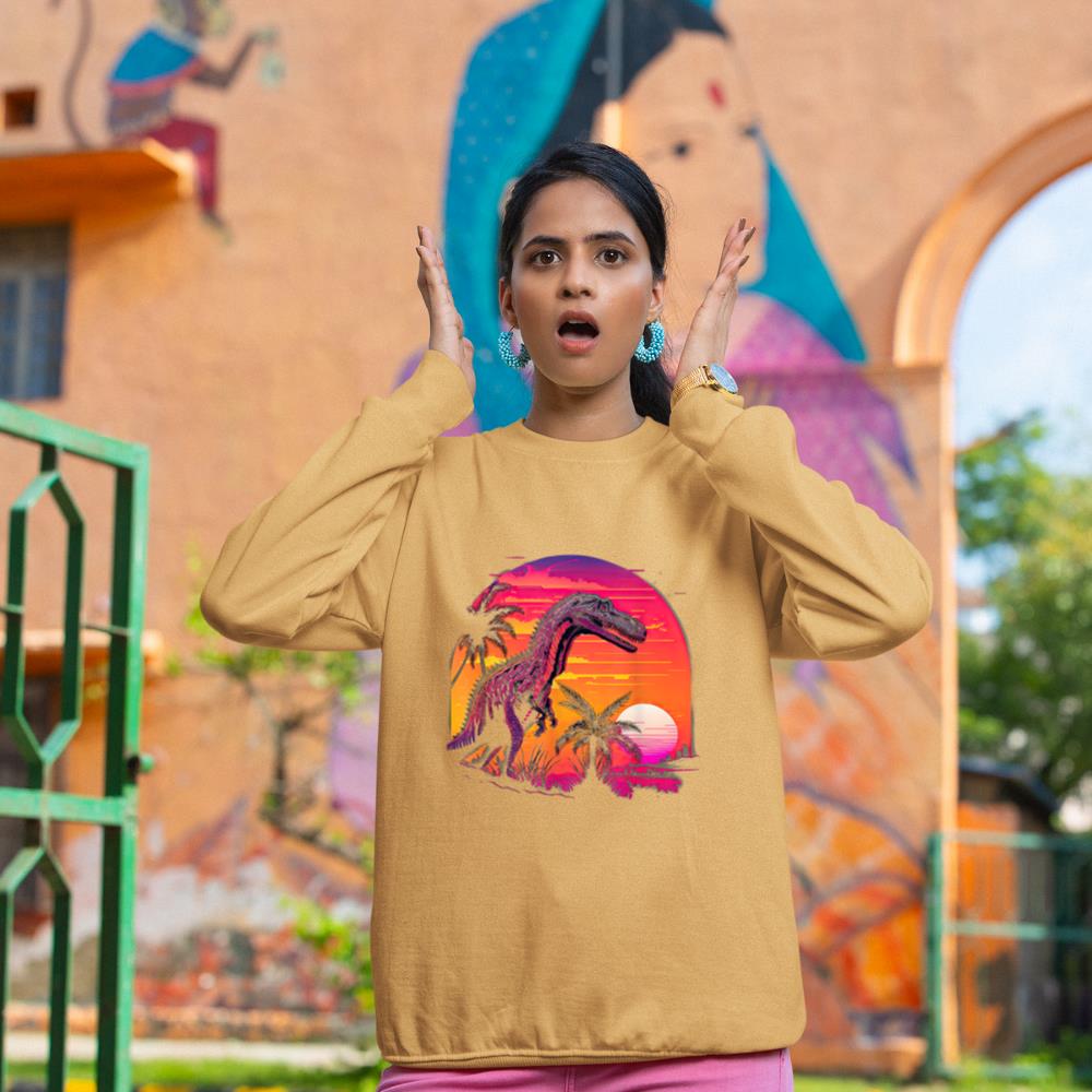 Retro Aesthetic Suchomimus dog Sweatshirt - Image 12