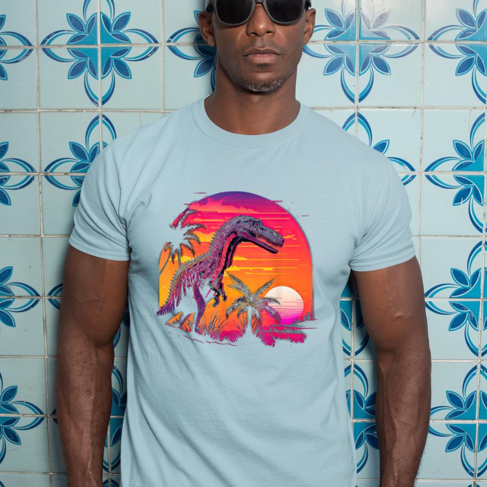 Retro Aesthetic Suchomimus dog T-Shirt - Image 11